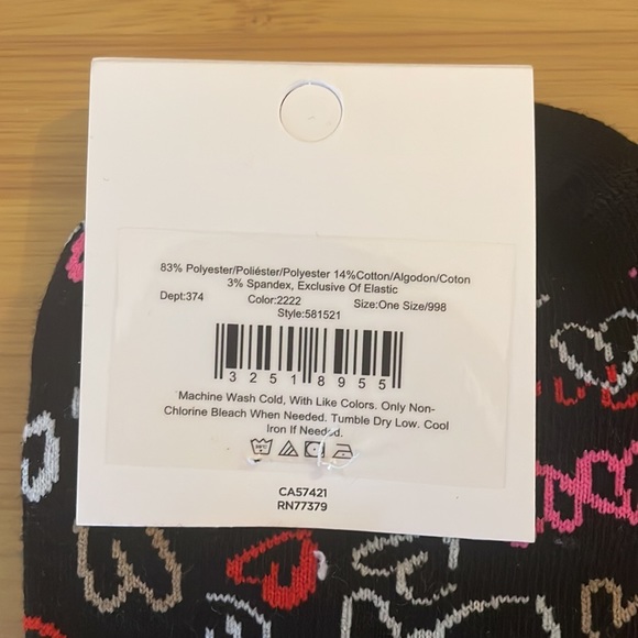 LOFT Crew Socks with Hearts - Picture 2 of 2